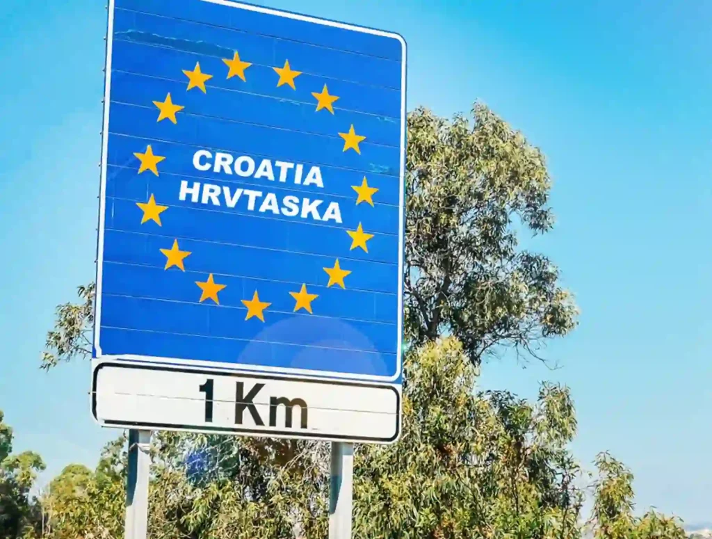 Dopravná značka Croatia Hrvatska EÚ