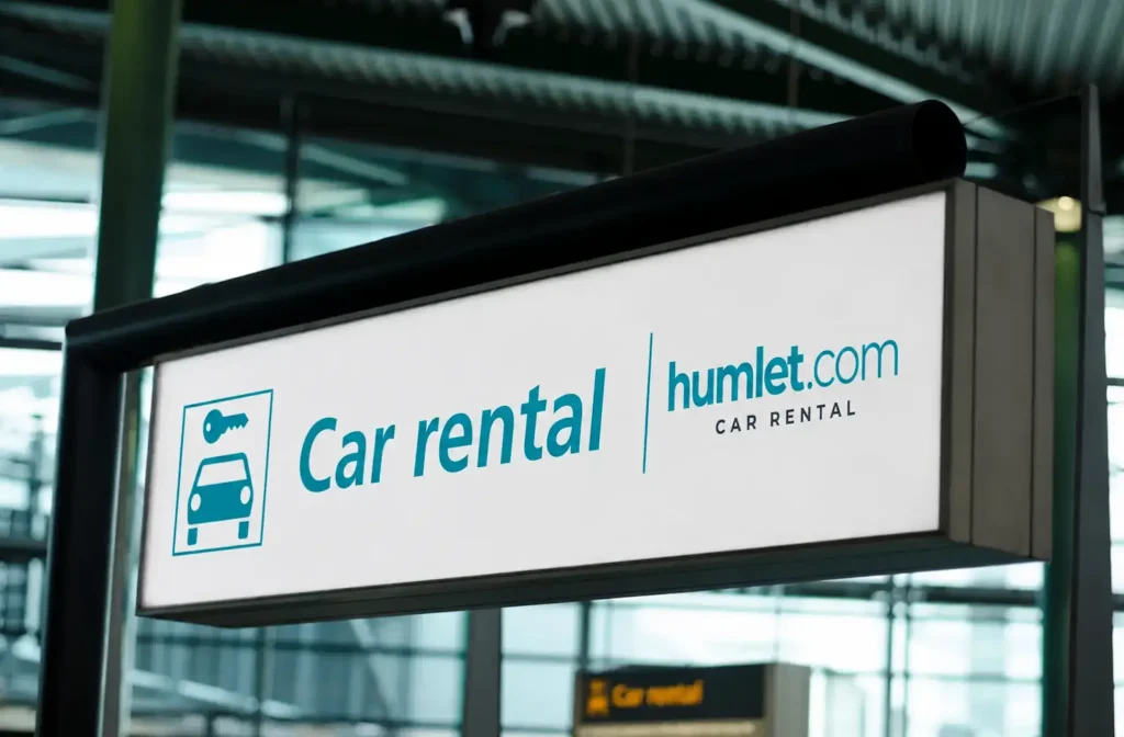 Car Rental Bratislava for Foreigners light banner on airport