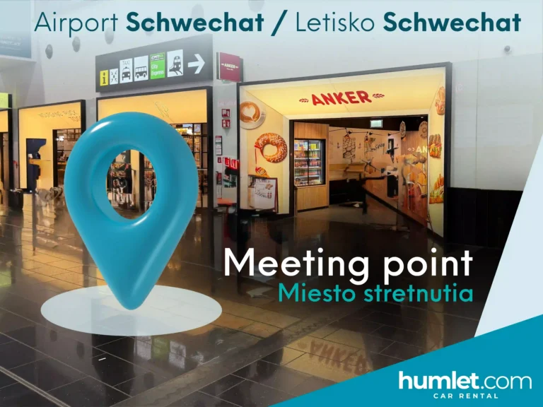 Airport Schwechat Meeteng point in front of store Anker